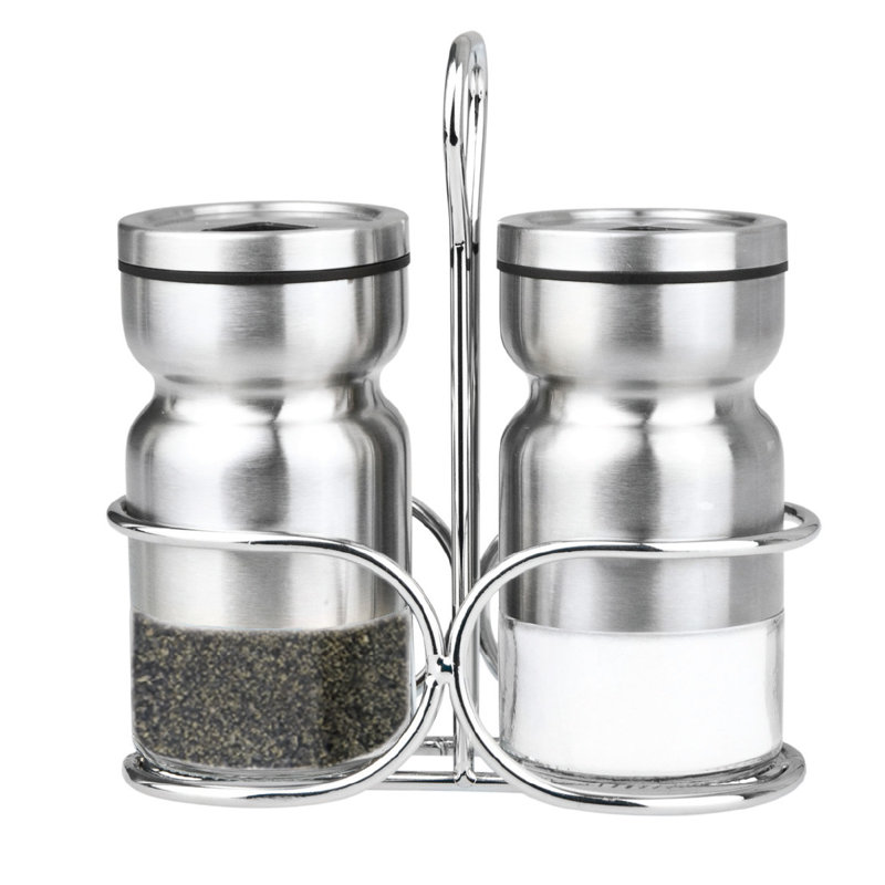 Cuisinox Cuisinox Salt and Pepper Shaker Set With Caddy & Reviews Wayfair